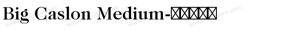 Big Caslon Medium字体转换